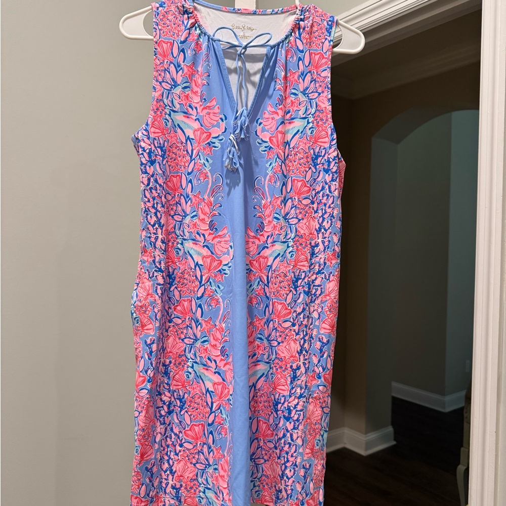 Lily Pulitzer Pink and Blue Sleeveless dress
